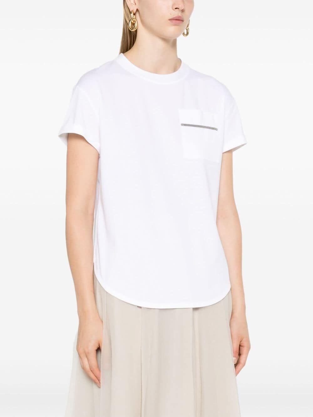 【関税込み】BRUNELLO CUCINELLI Shiny Pocket Detail' T-shirt Brunello cucinelli 'shiny pocket detail' t-shirt available