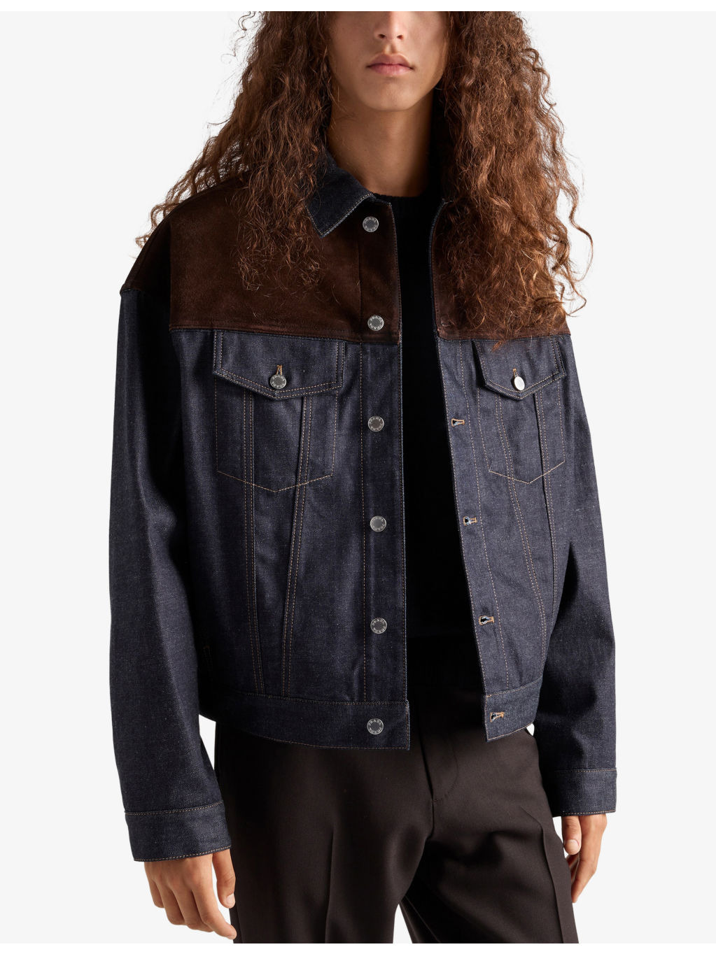Classic-Fit Denim and Suede Blouson Jacket - 3