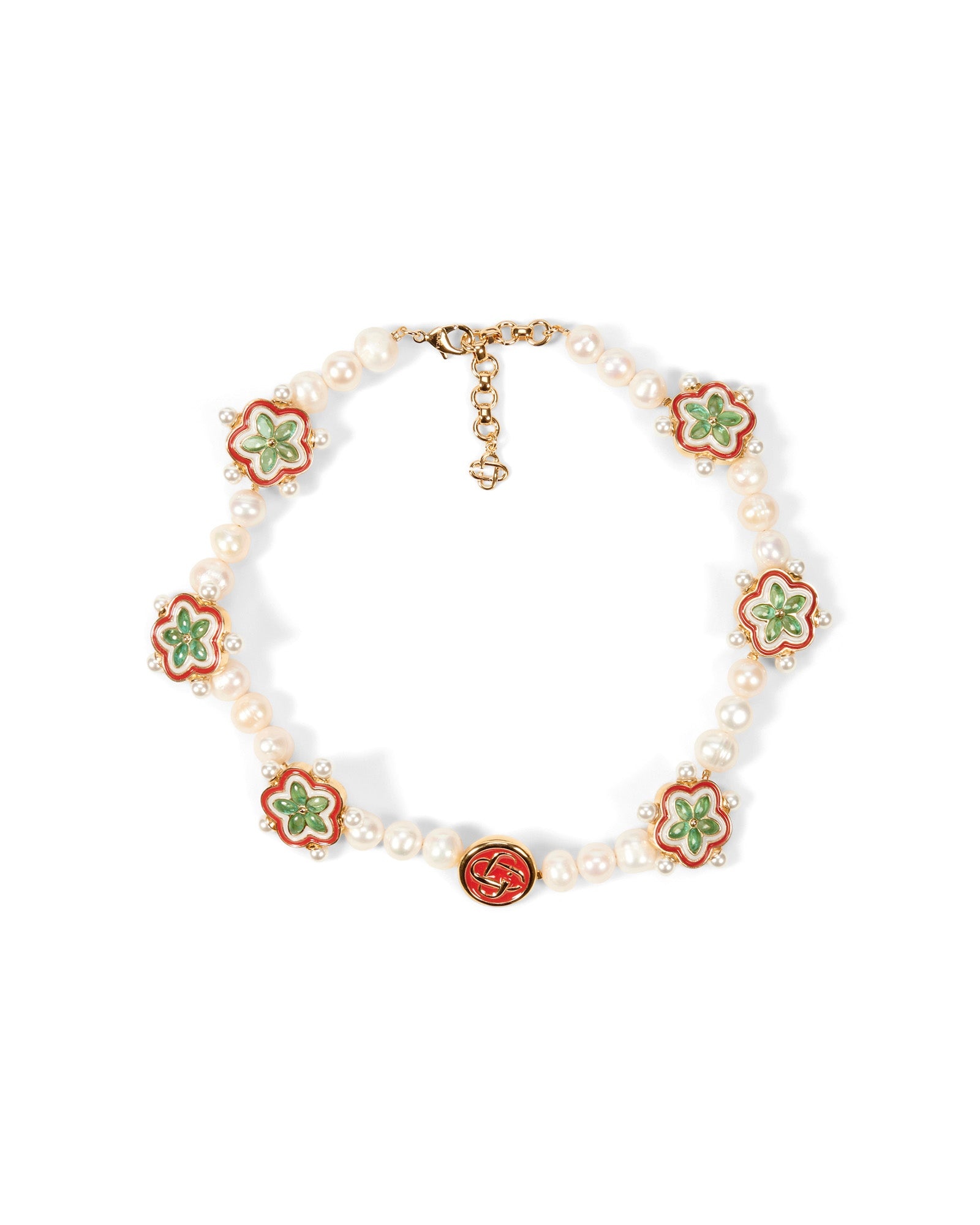 関税送料込【CASABLANCA】ショート Gradient Flower ネックレス CASABLANCA Gradient Flower Short Necklace | REVERSIBLE