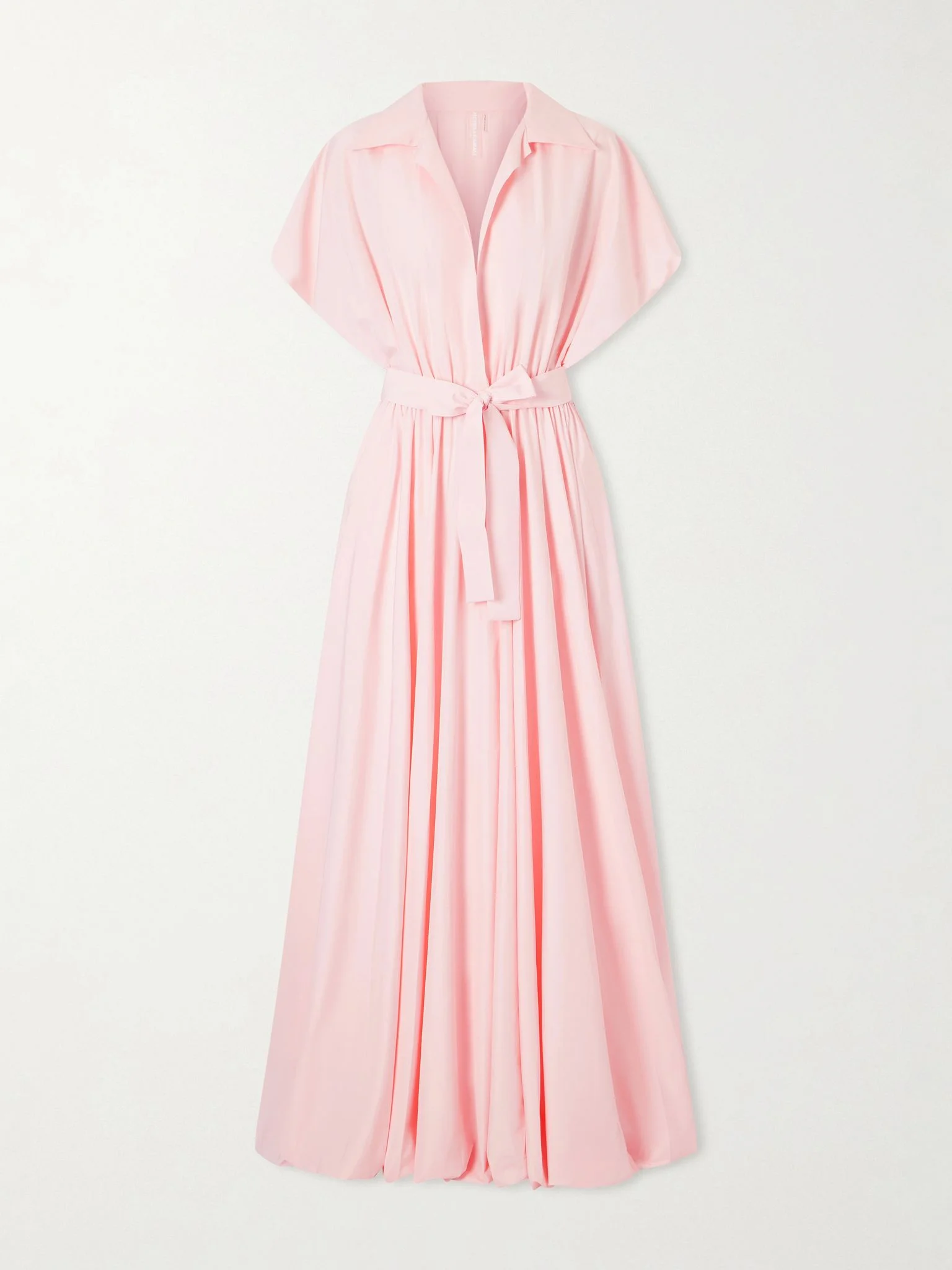 Tie-detailed woven gown Pink - 1