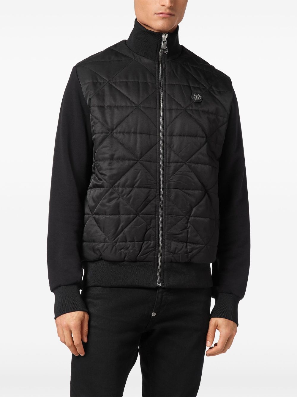 logo-plaque padded jacket - 3