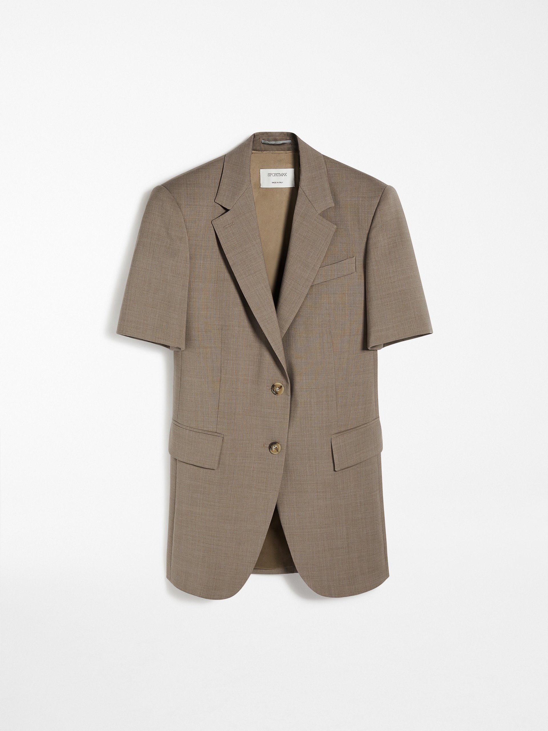 PANTERA Short-sleeved stretch wool blazer - 1