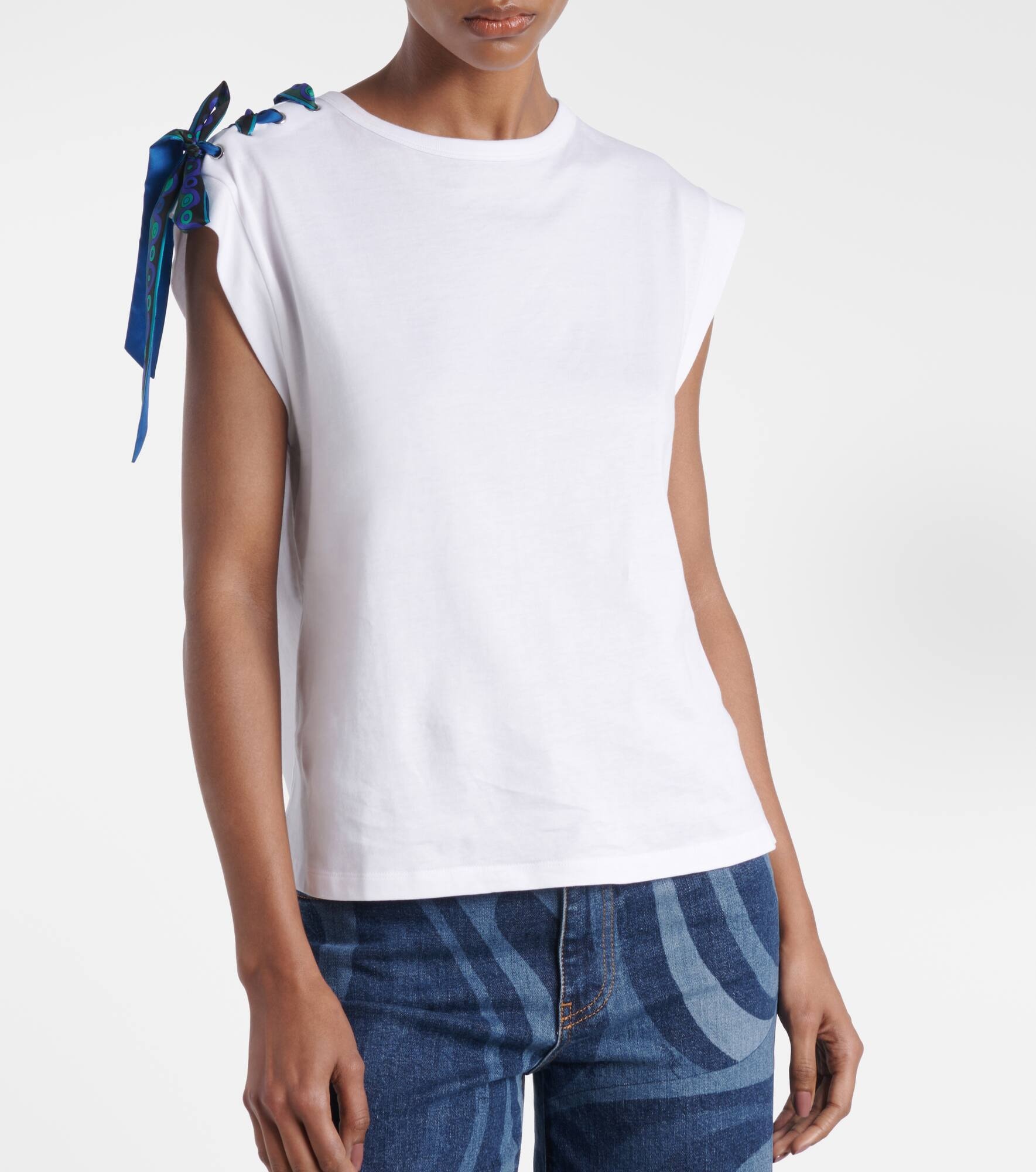 Iride-detail cotton T-shirt - 6