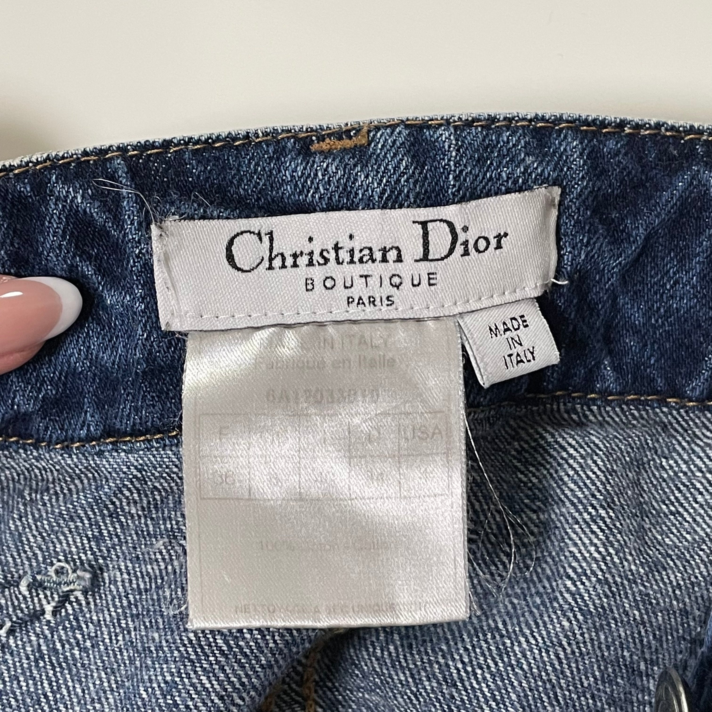 CHRISTIAN DIOR Denim Mini Skirt - 6