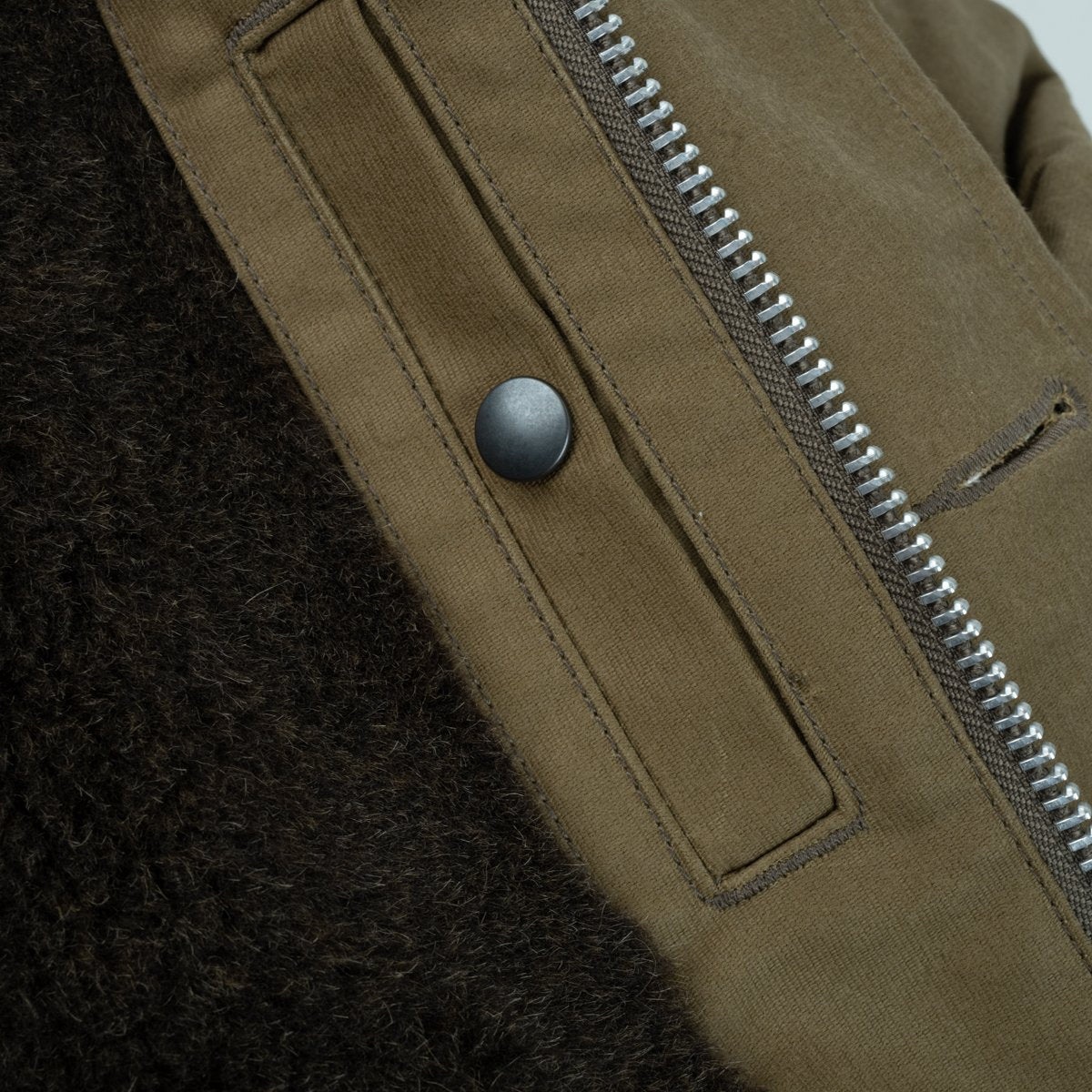 IHM-37-KHA Oiled Whipcord N1 Deck Jacket Khaki - 5