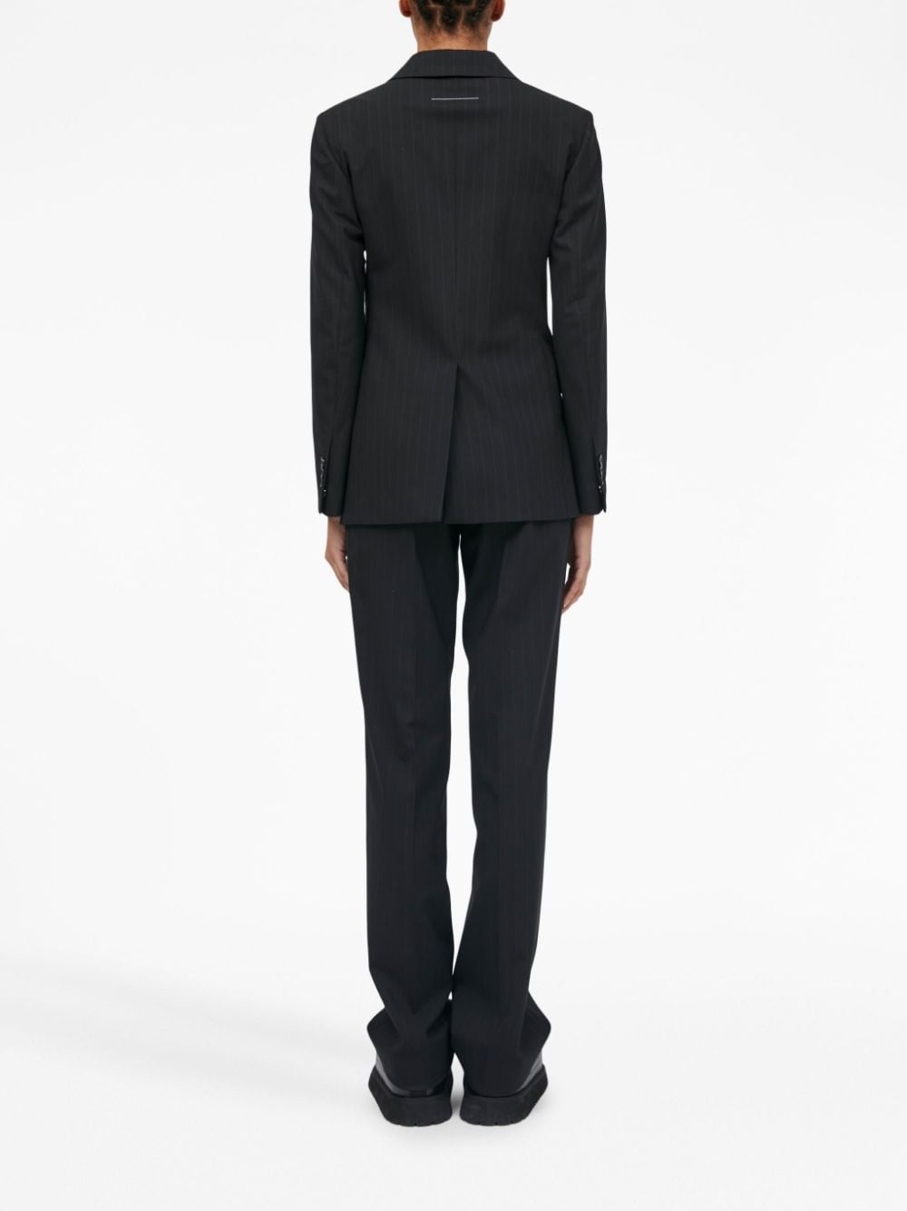 pinstriped tailored blazer - 4