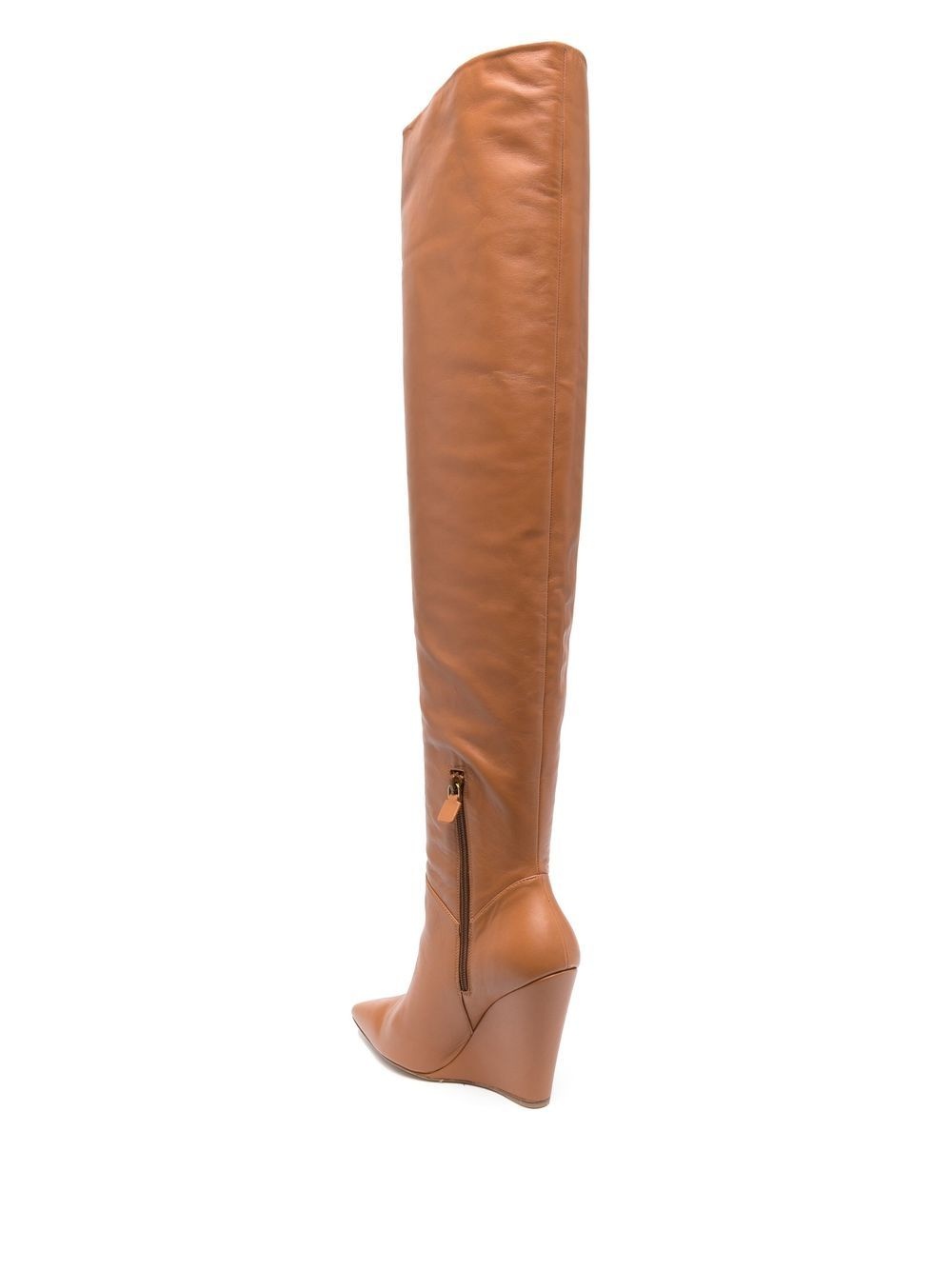 pointed 115mm leather boots - 3