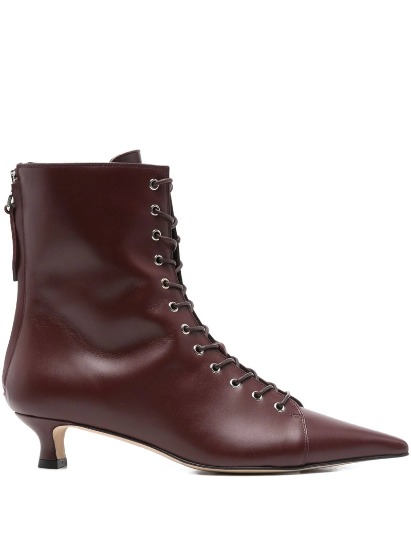 Aeyde 40mm Lace-up Pointed-toe Boots 1