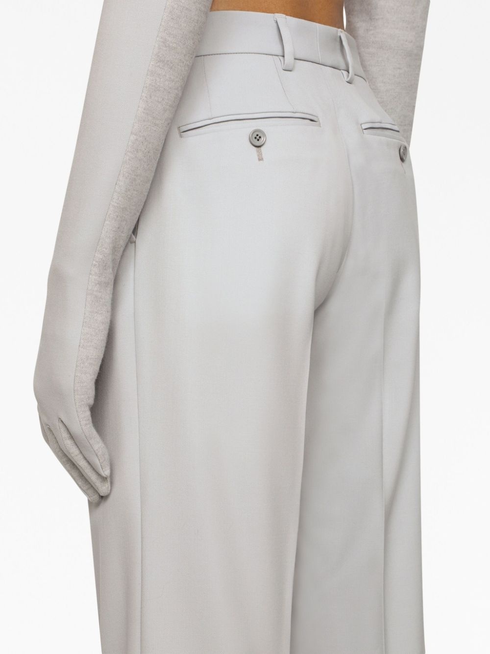 pressed-crease tailored-cut trousers - 5