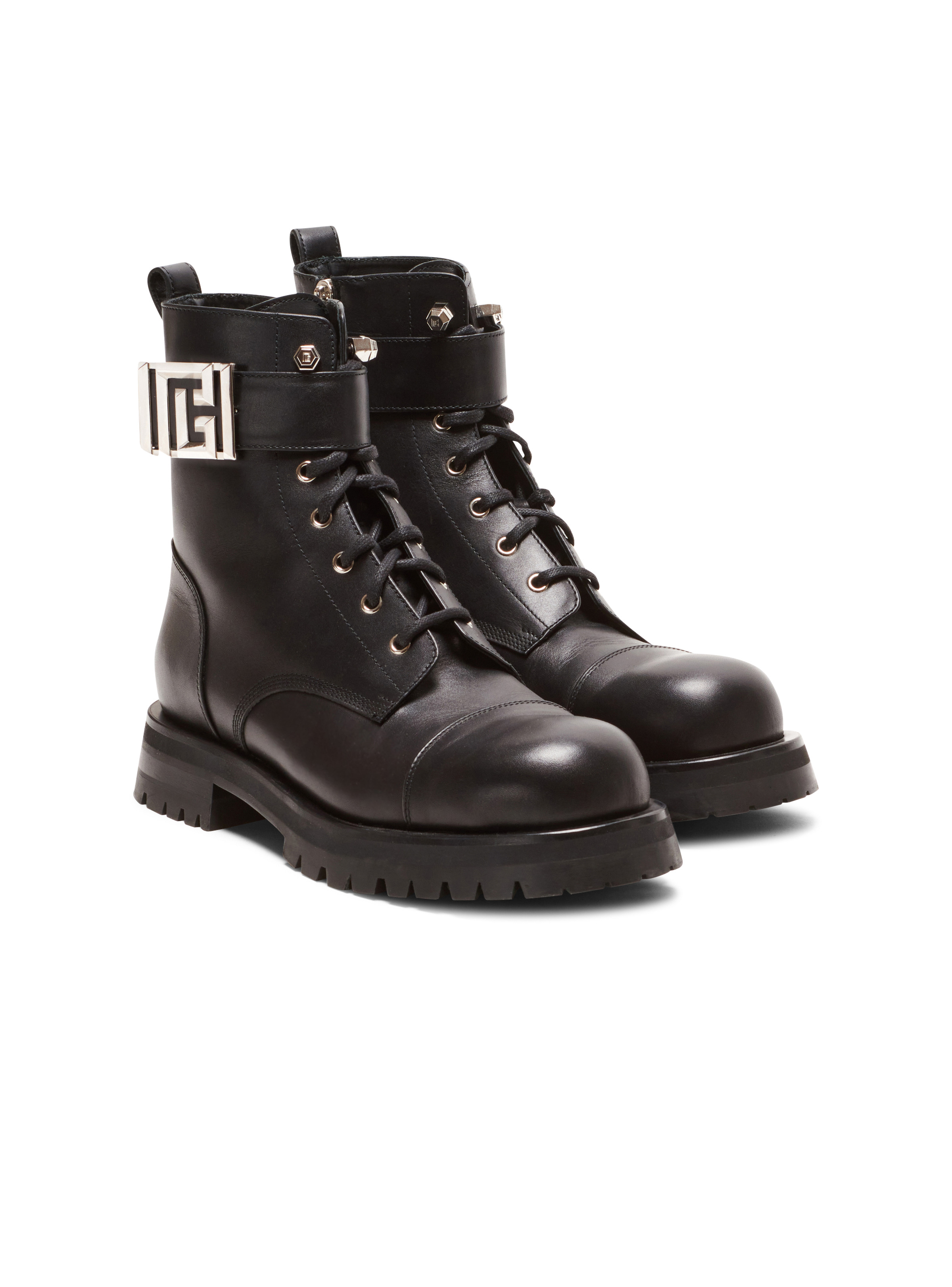 Balmain Charlie leather ranger boots REVERSIBLE
