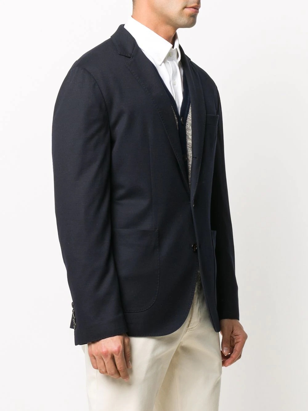 single-breasted fitted blazer - 3