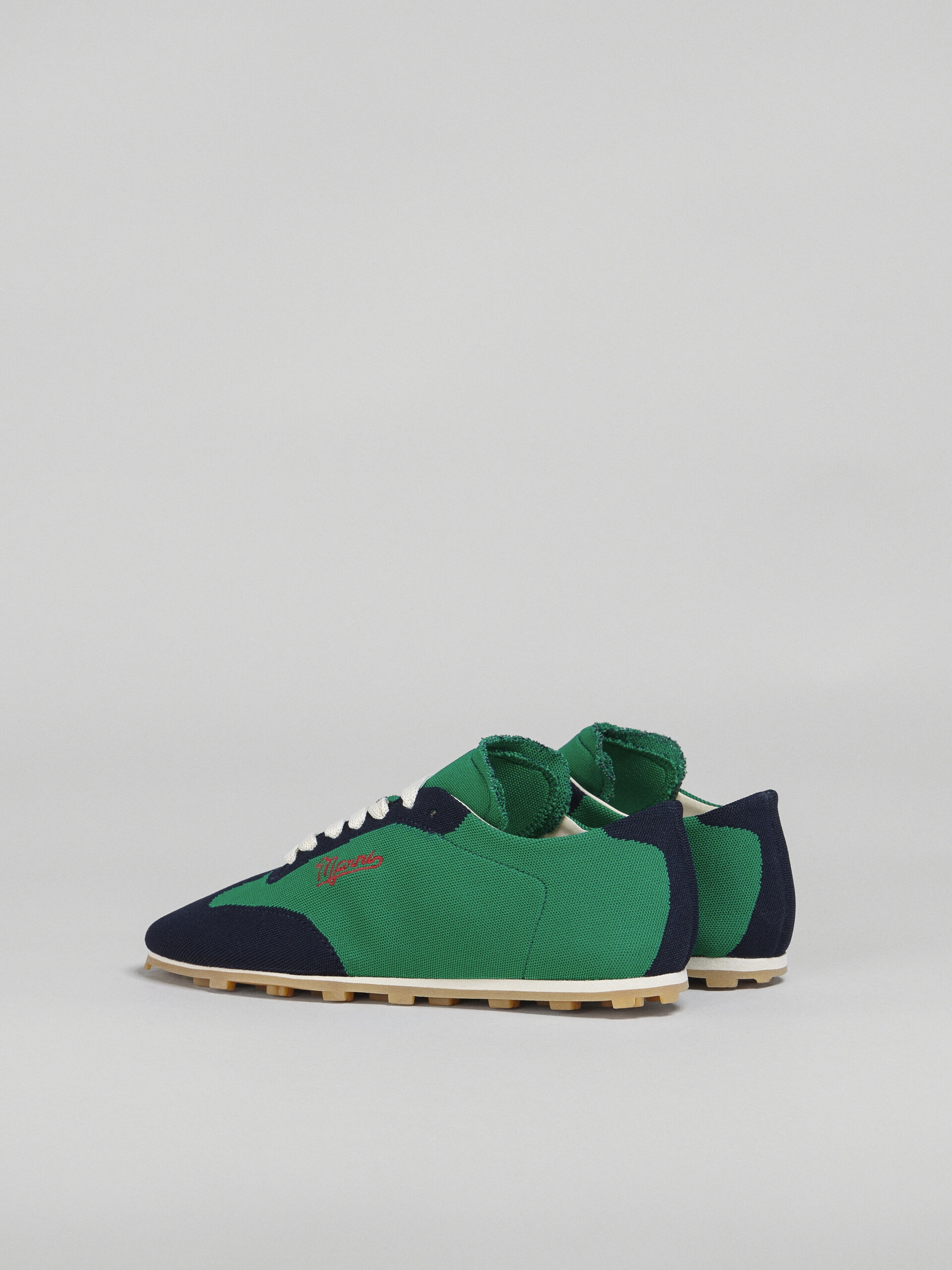 GREEN BLUEBLACK STRETCH JACQUARD PEBBLE SNEAKER - 3