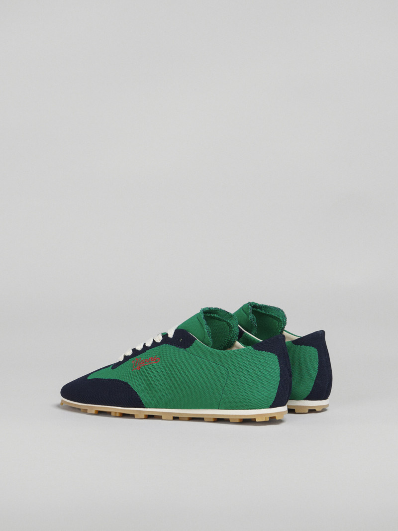 Marni GREEN BLUEBLACK STRETCH JACQUARD PEBBLE SNEAKER outlook