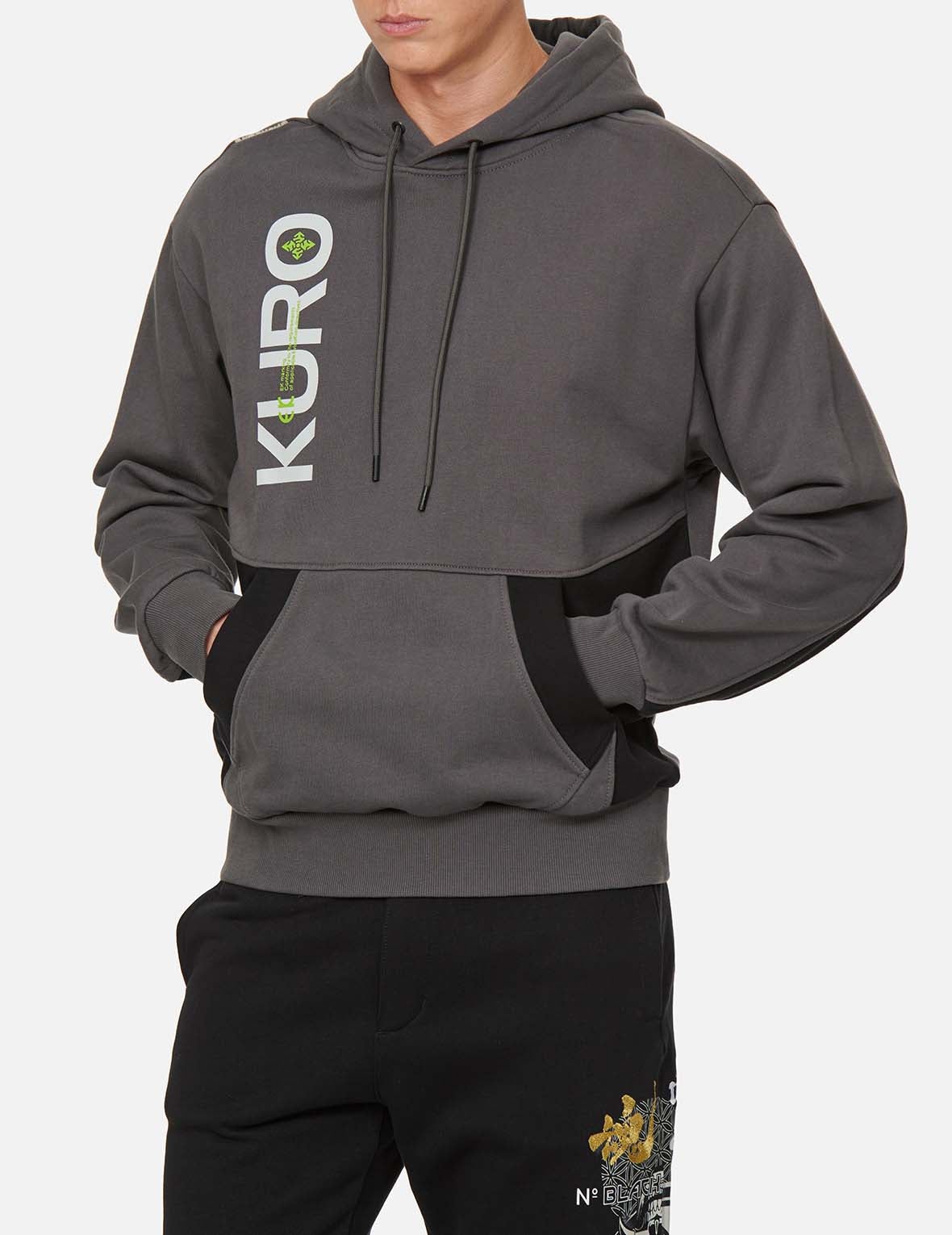 Color-Block Logo Print Hooded Sweatshirt - 4
