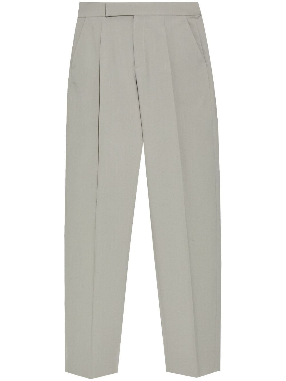 straight-leg wool trousers - 1