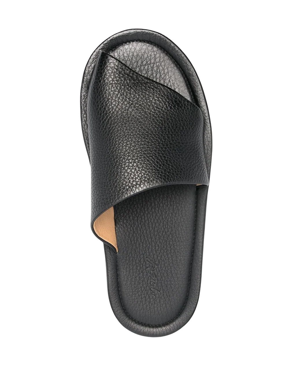 Cornice grained-leather sandals - 4