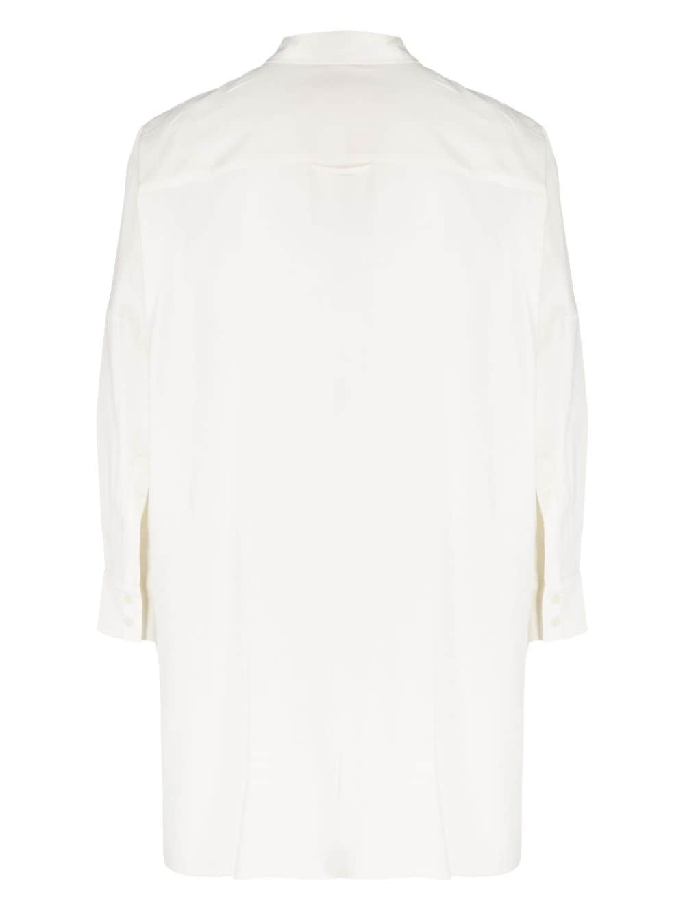 button-fastening silk shirt - 2
