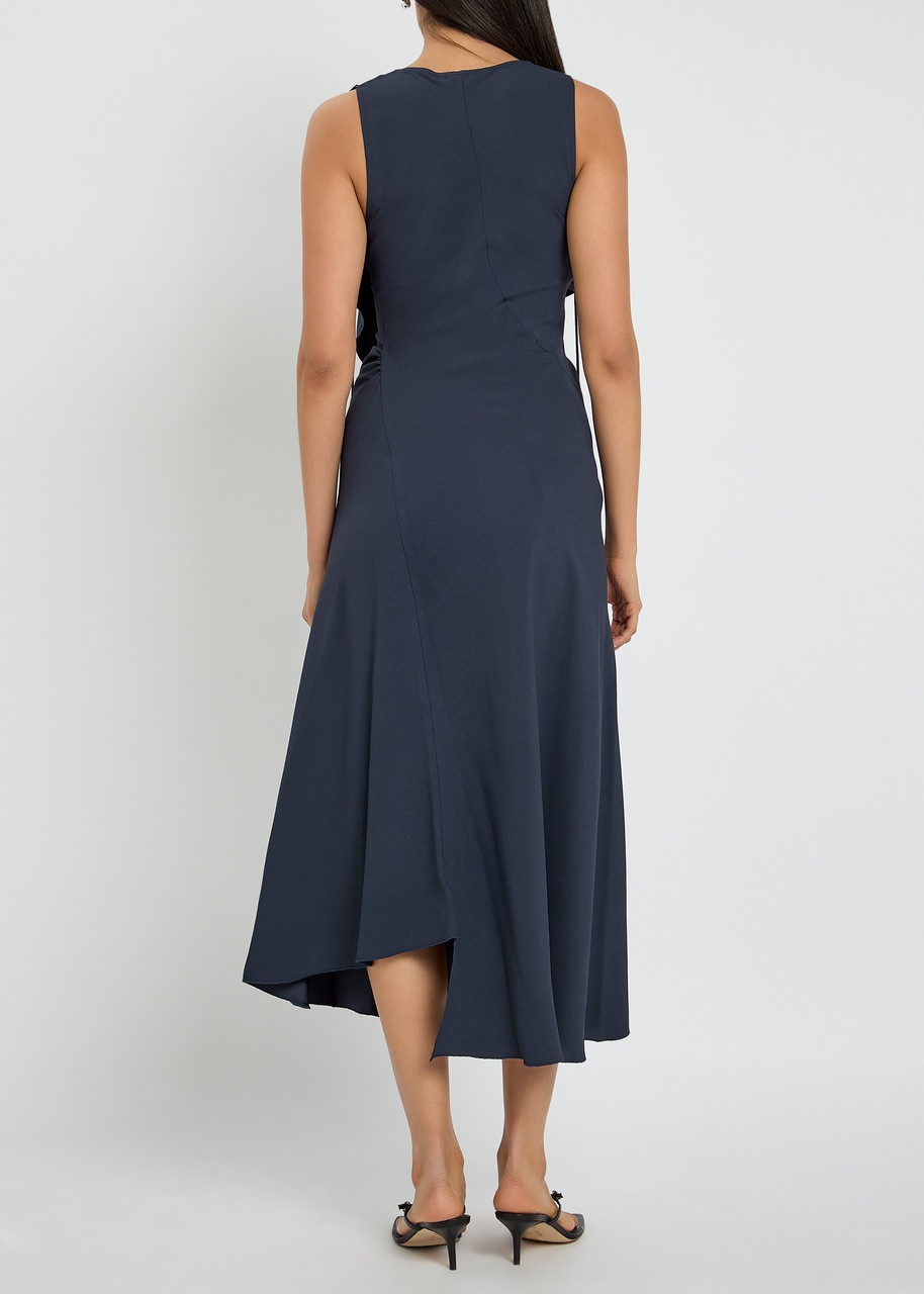 Victoria Beckham Draped Satin-crepe Midi Dress - 3