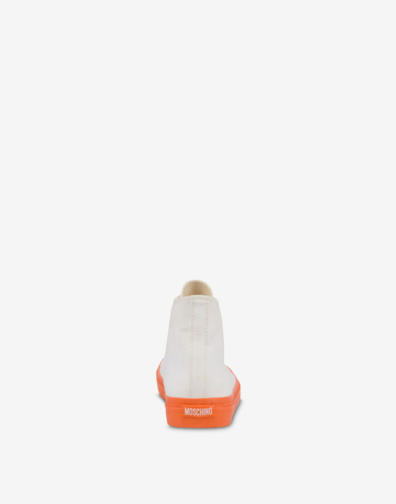 Moschino HIGH-TOP SNEAKERS IN CANVAS EDGE outlook