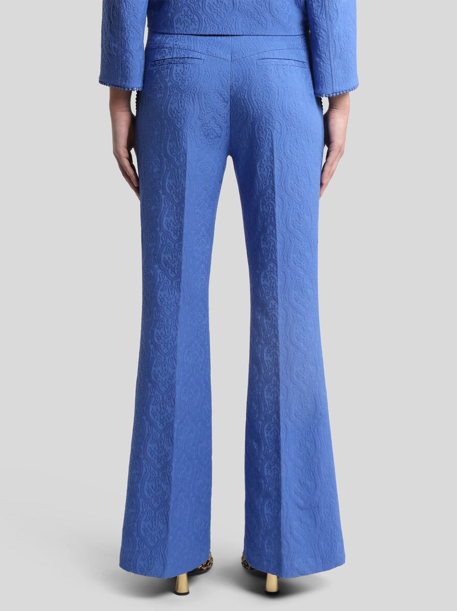 FLARED PAISLEY JACQUARD TROUSERS - 5