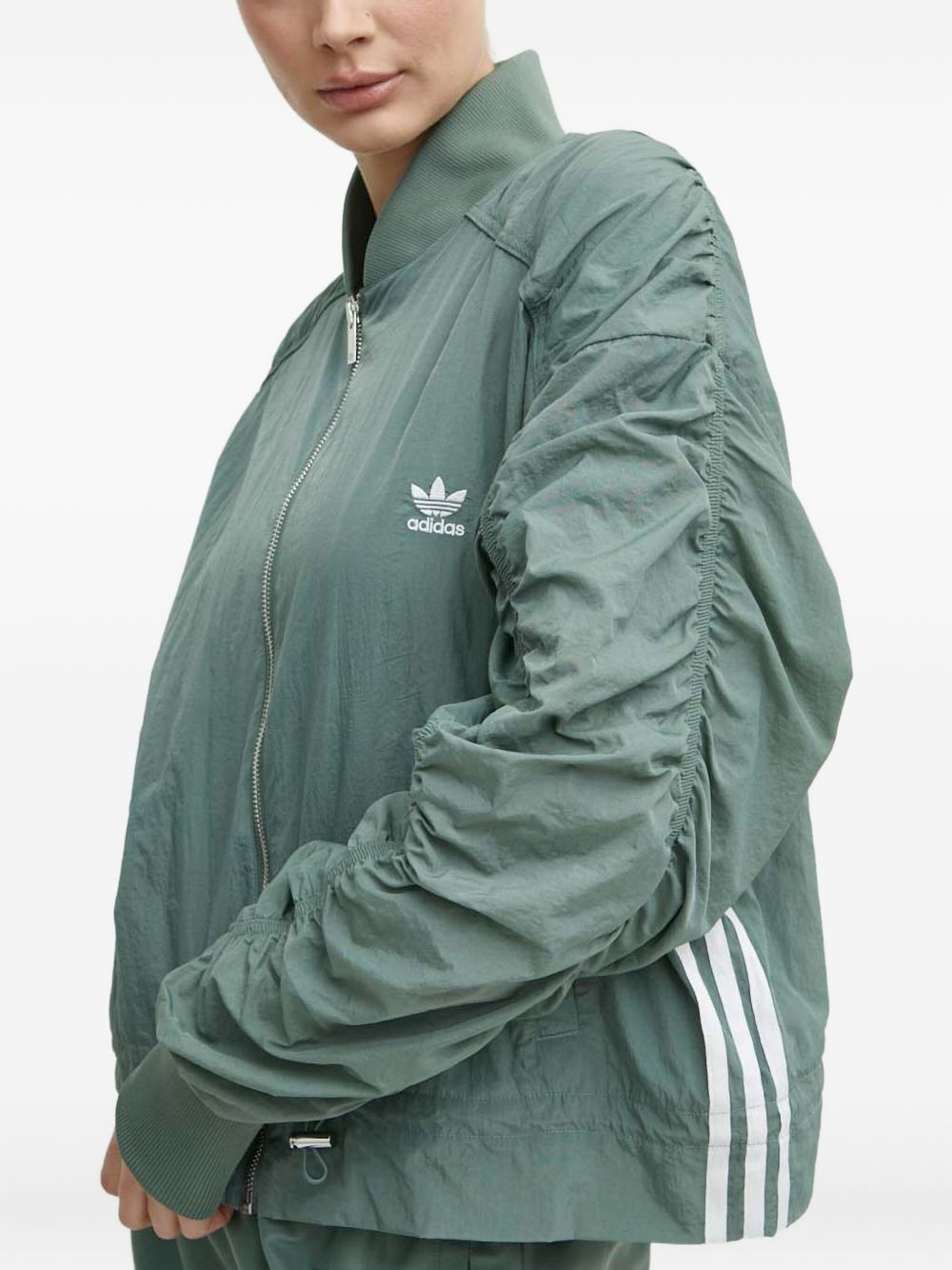 gathered-sleeve bomber jacket - 3