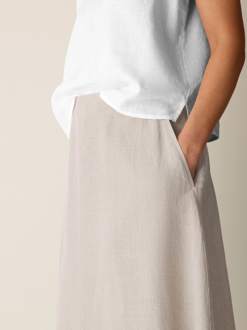 Organic Linen Half-Circle Skirt 5