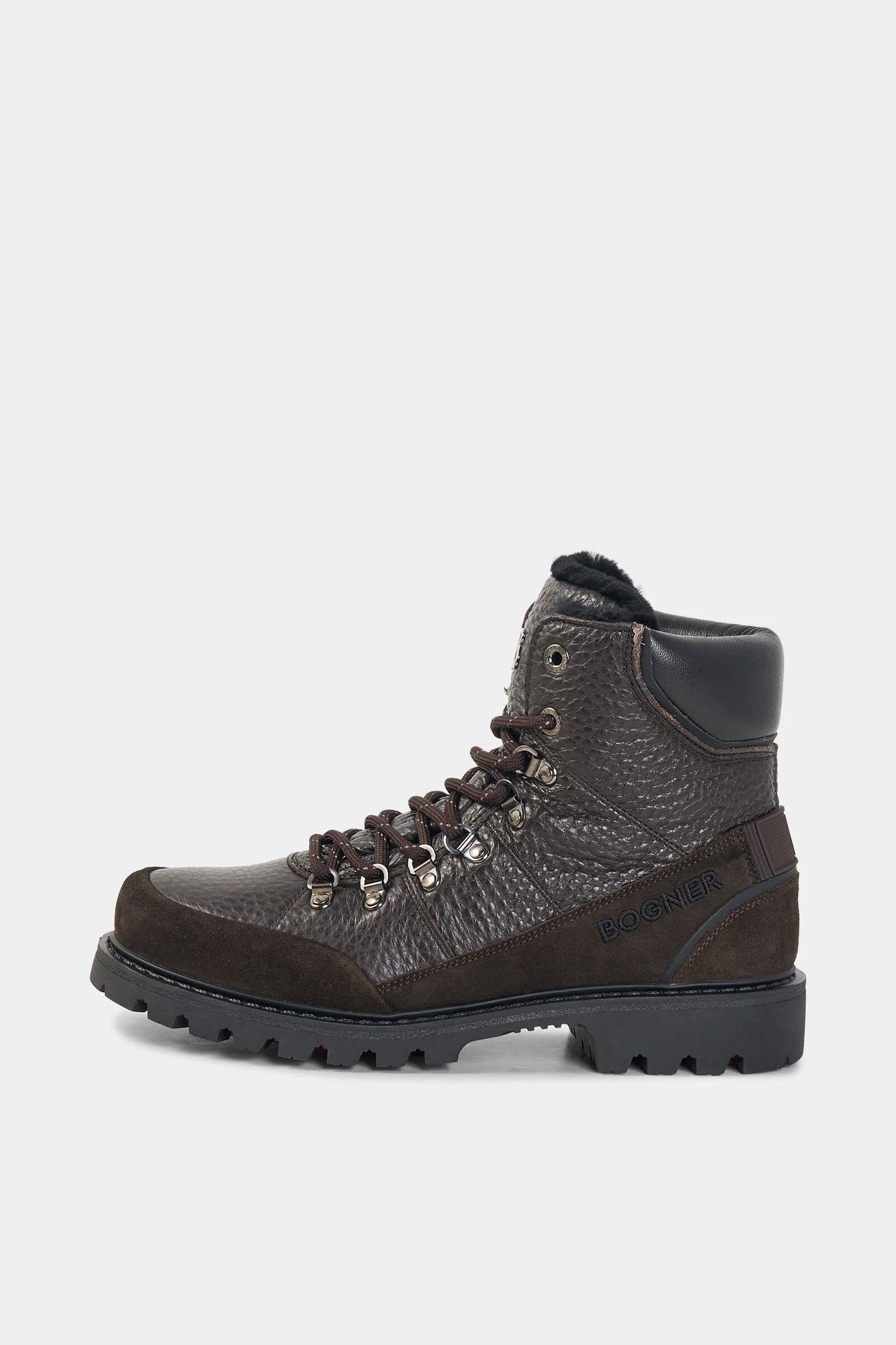 Helsinki Lace-Up Boots with Spikes in Dark brown - 1