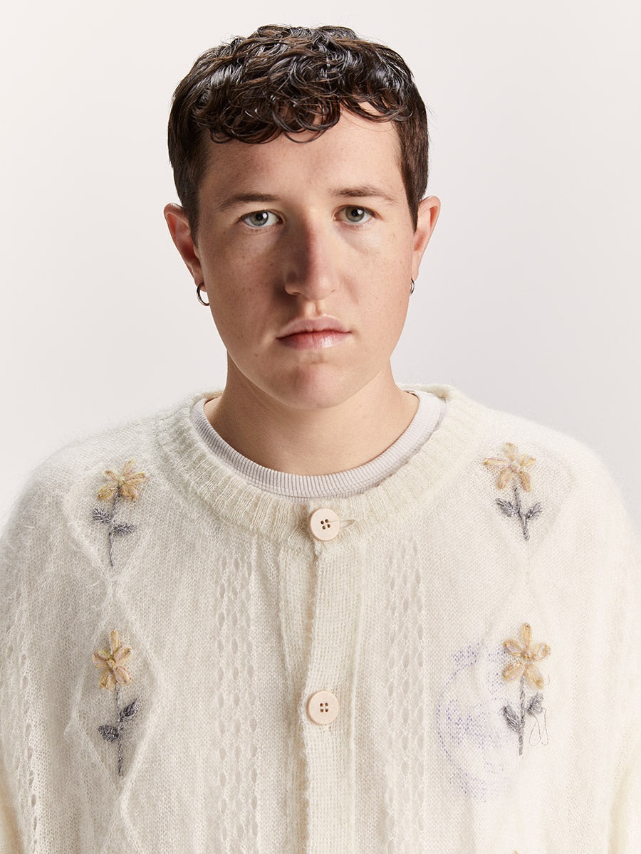 Cormagliano Mohair Cardigan White - 5