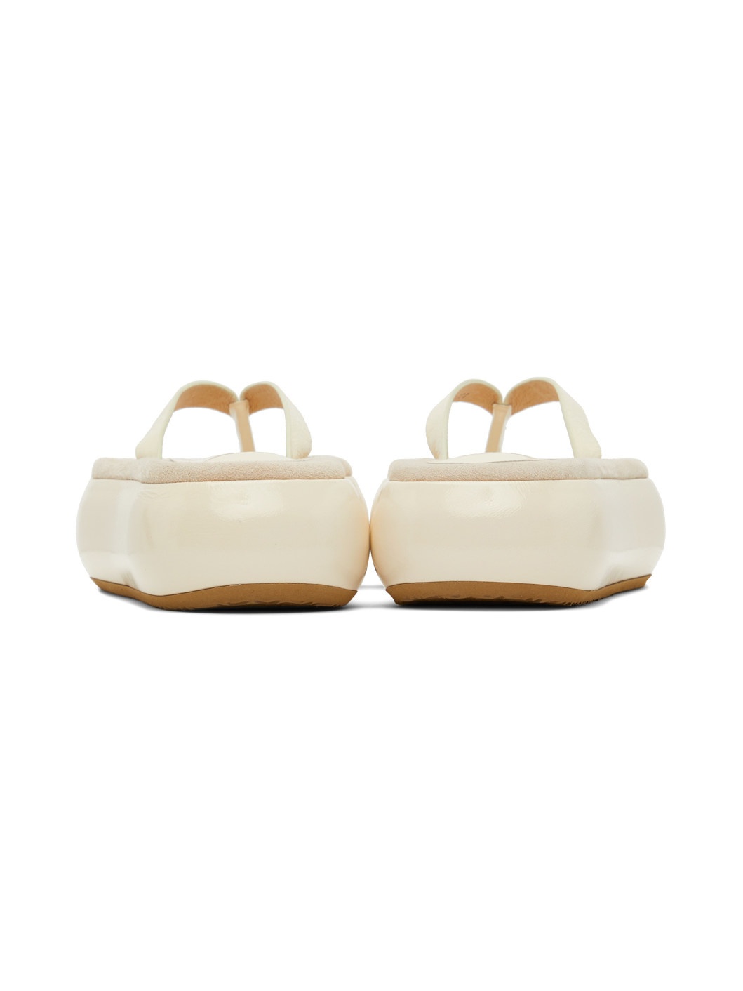 Off-White Boat Flip Flop Platform Slides - 2
