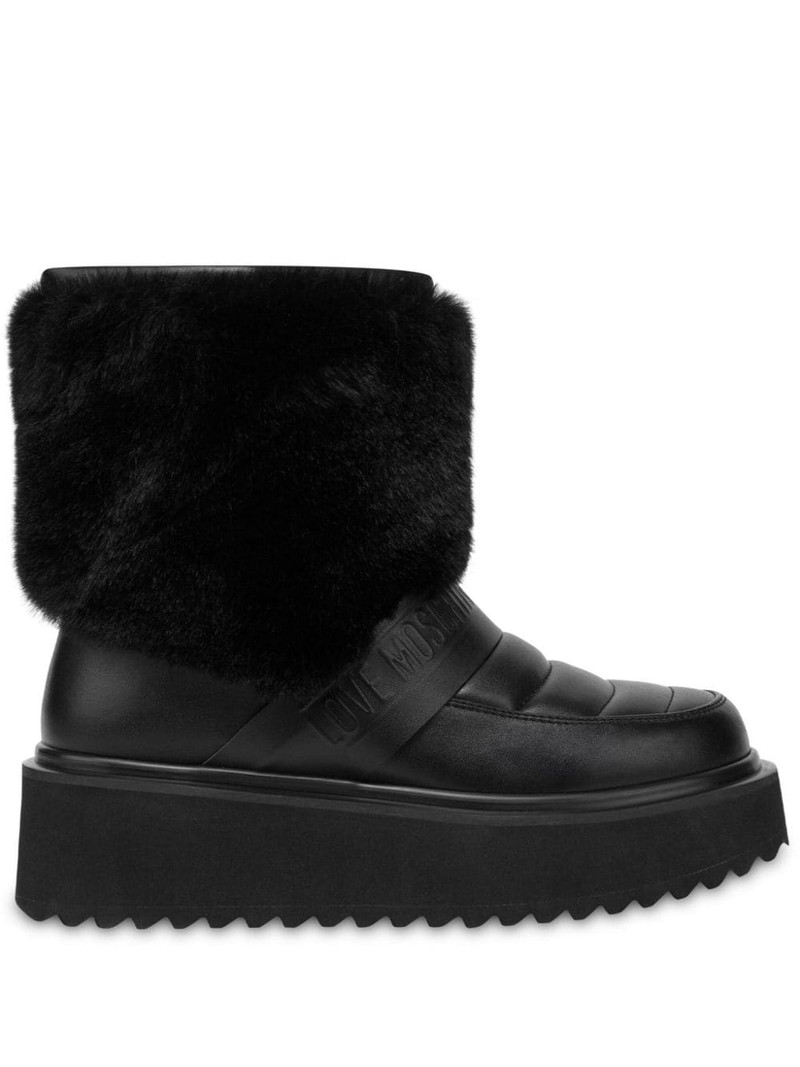 logo-embossed slip-on boots 1
