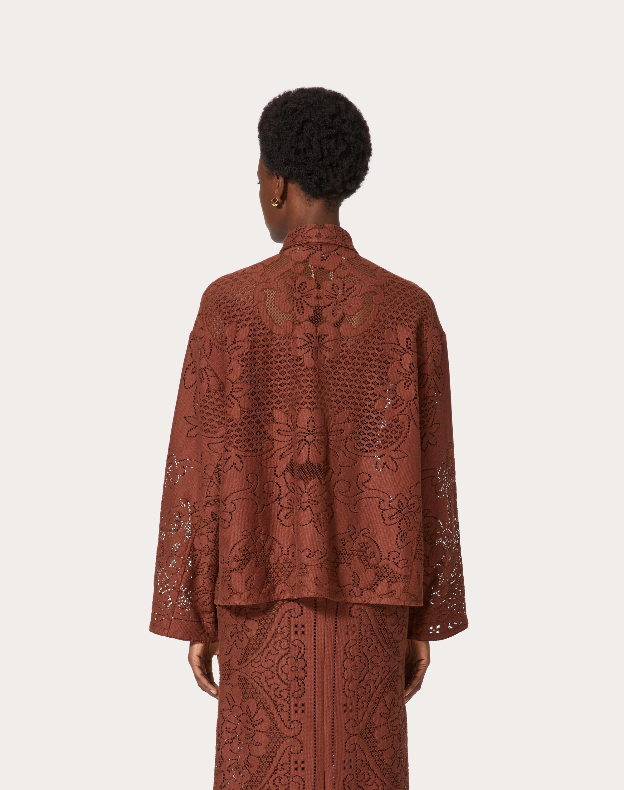 VGOLD SHIRT IN PEONIES BLANKET COTTON LACE - 4