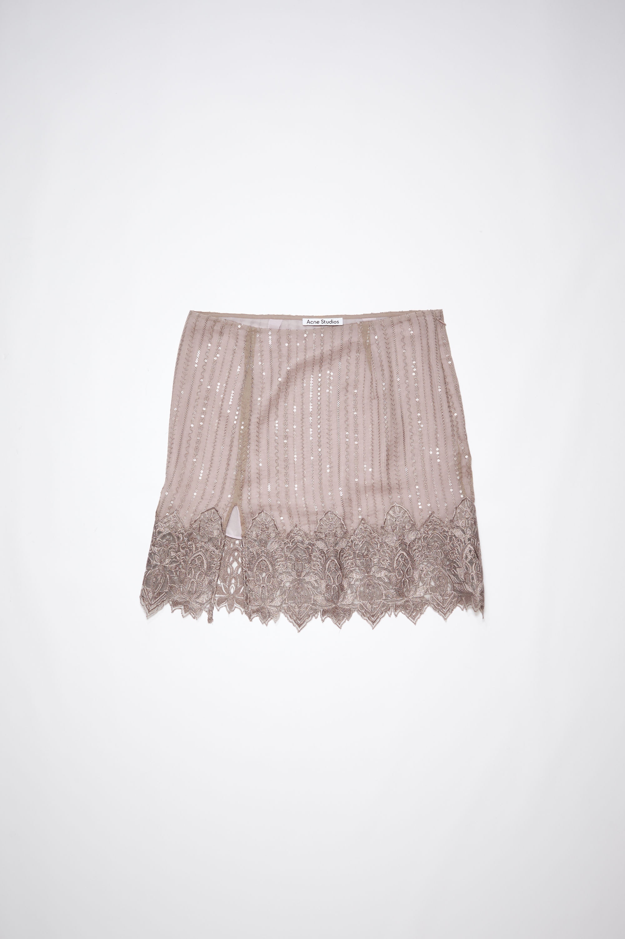 Embroidered skirt - Fox grey - 6