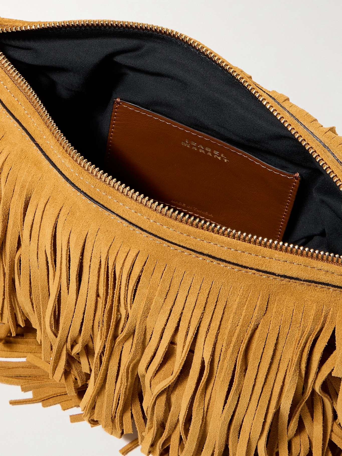 Leyden mini fringed suede shoulder bag Sand - 5