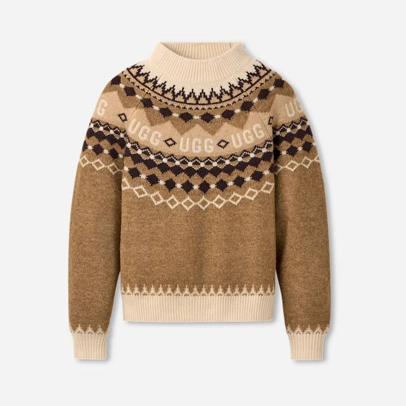 ® Women's Braylee ®Isle Sweater Tops in Coffee Grounds Heather - 1