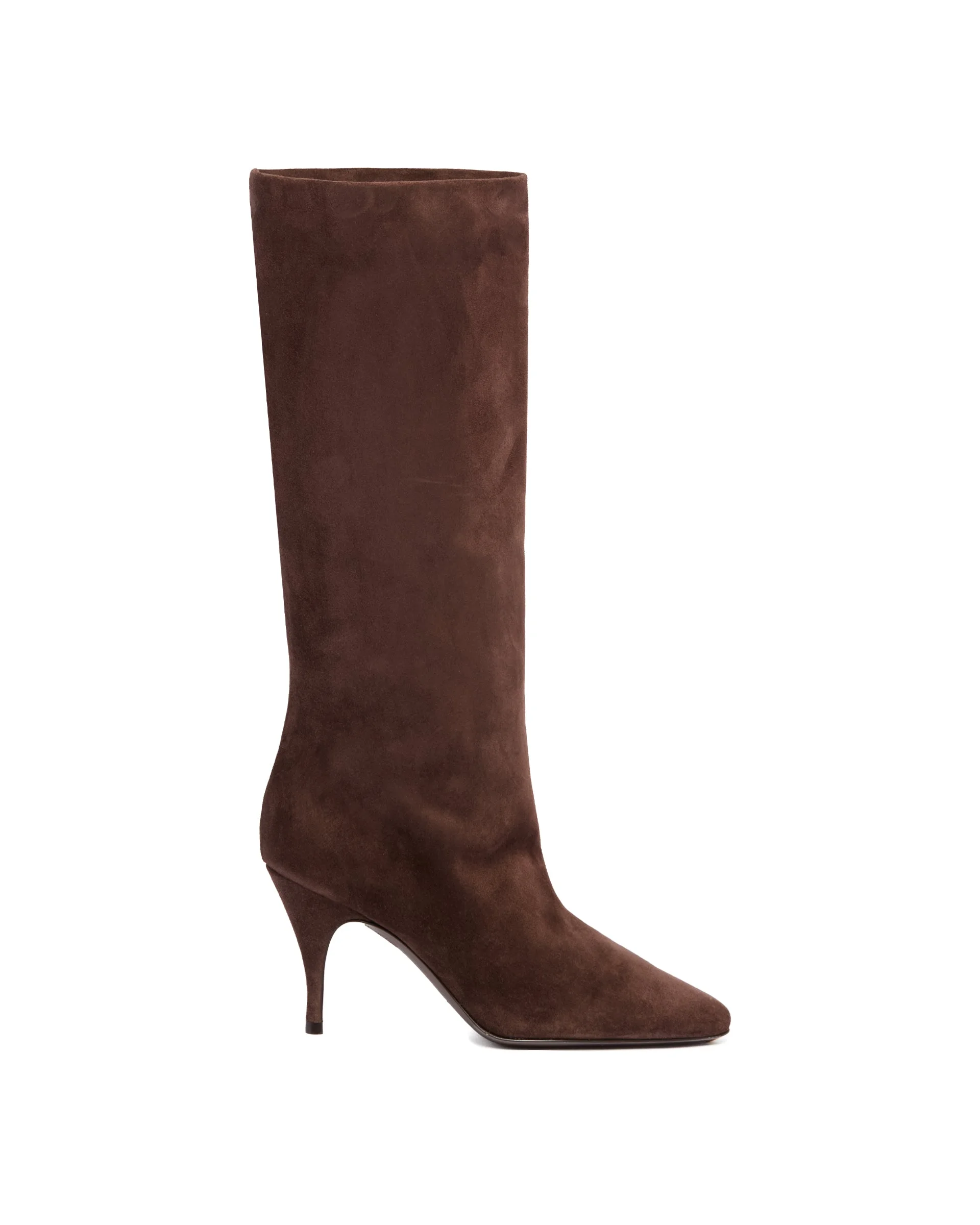 Brown Suede Silhouette Boots - 1