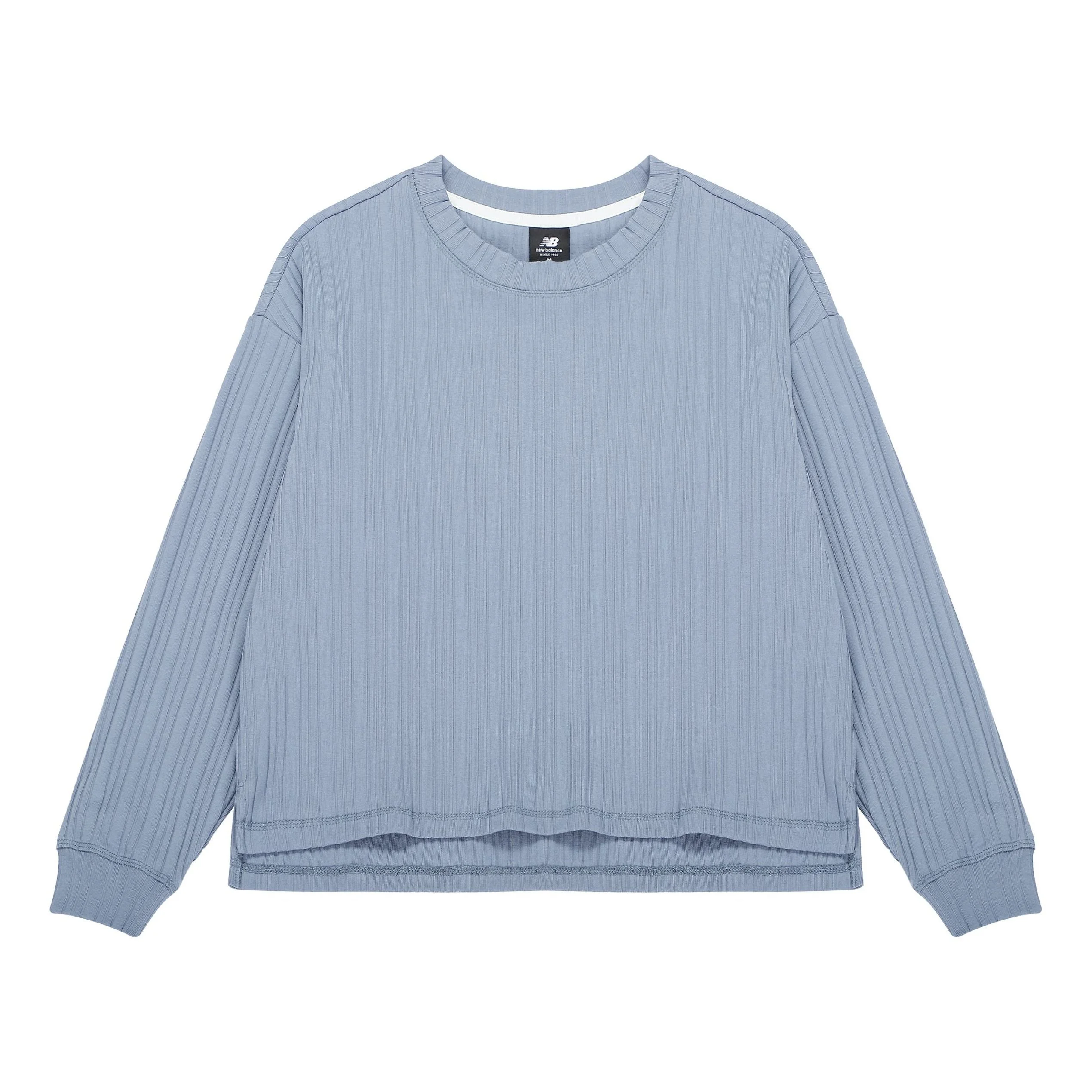 (WMNS) New Balance Casual Rib-Knit Top 'Blue' AWT23319-AGY - 1