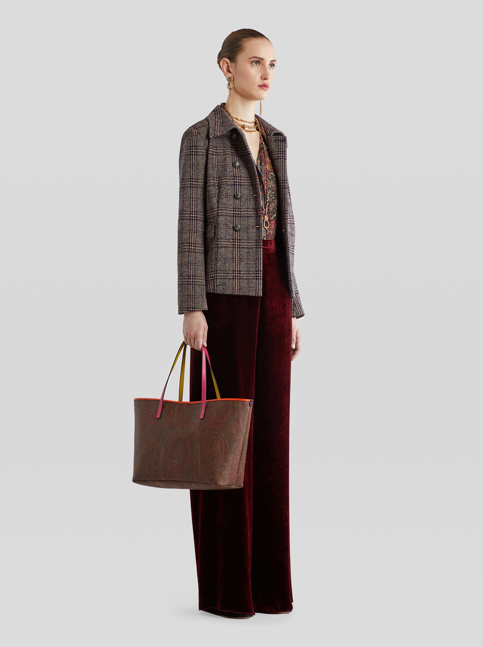 PAISLEY SHOPPING BAG WITH MULTI-COLOUR DETAILS - 2