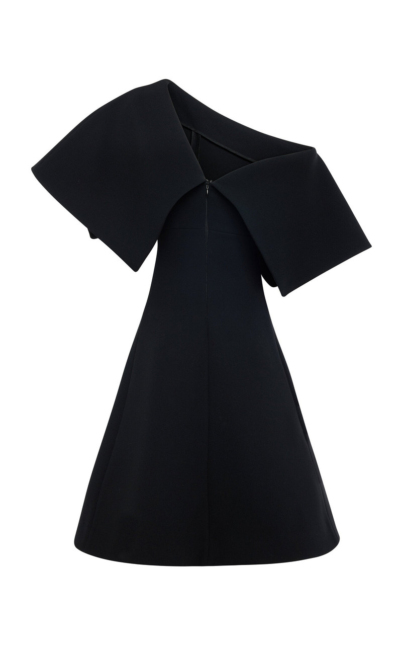 A.W.A.K.E. MODE BIG COLLAR DRESS BLACK outlook