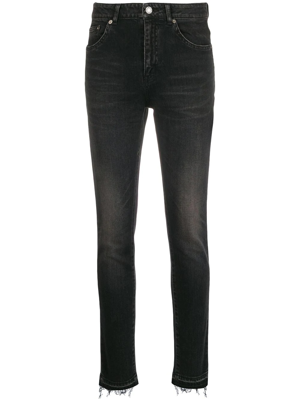 stonewashed skinny jeans - 1