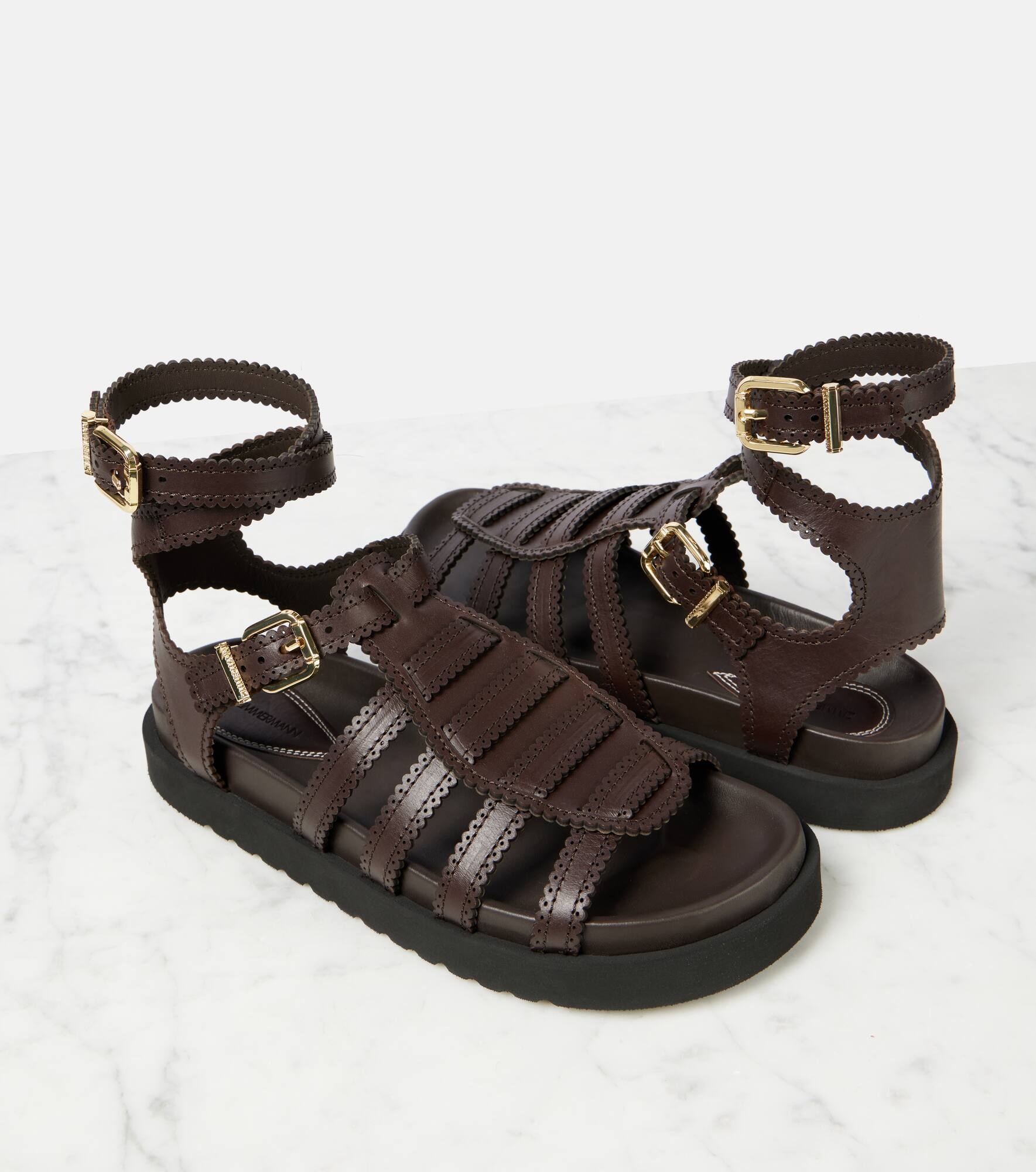 Goldie leather gladiator sandals - 5
