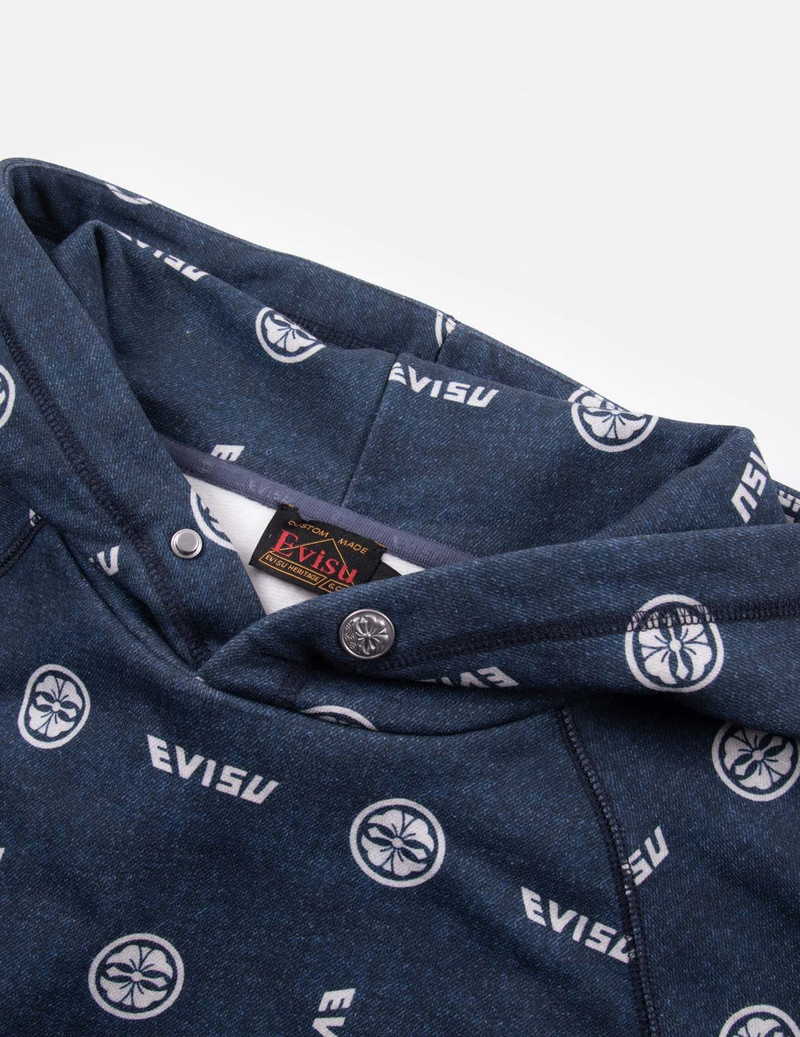 ALLOVER LOGO AND KAMON PRINT RELAX FIT HOODIE 7