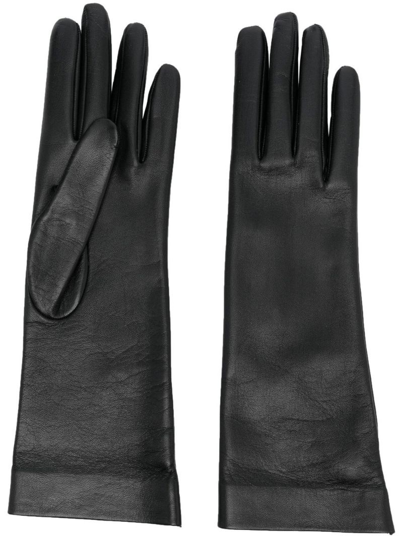 long leather gloves - 1