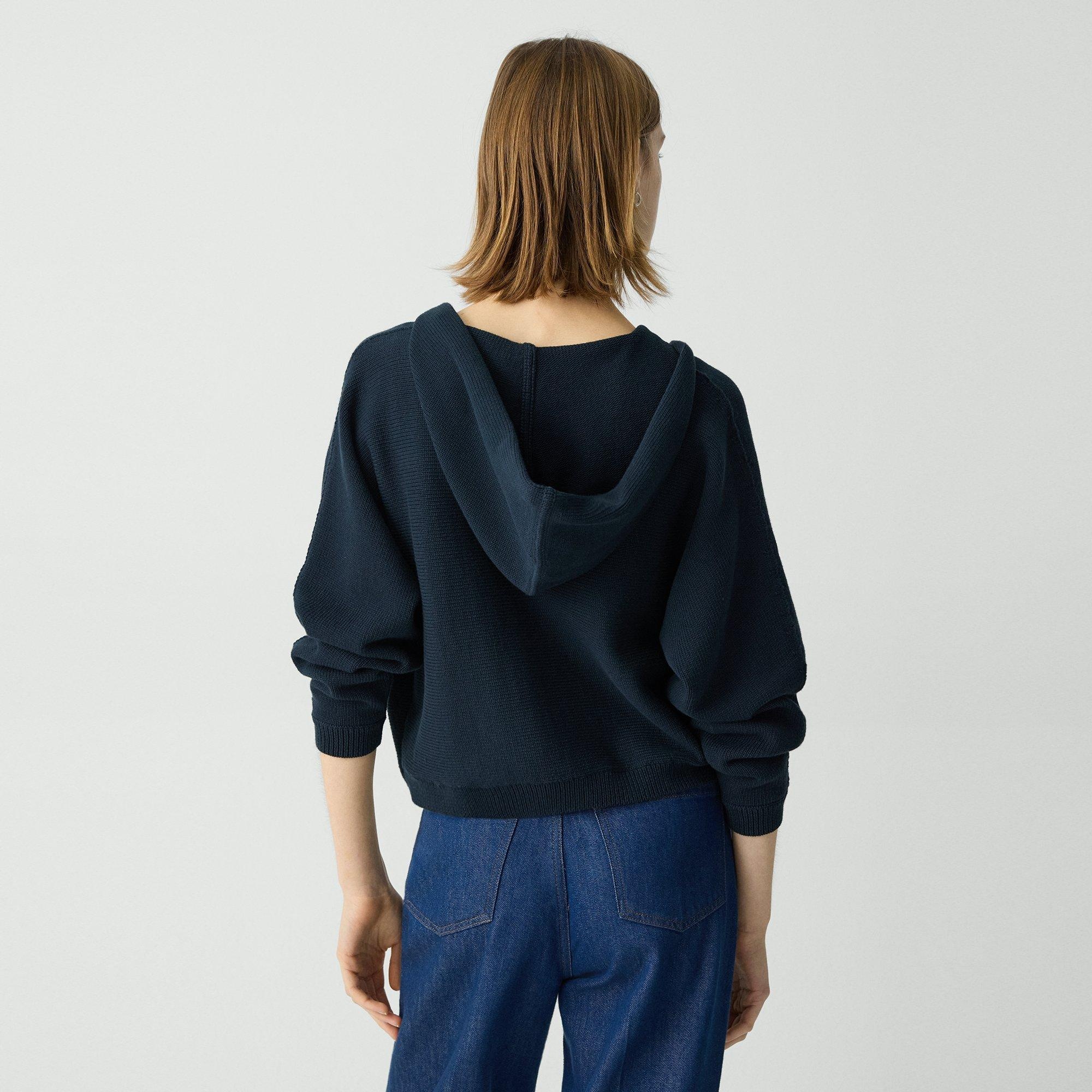 Zip-Up Hoodie in Rounded Cotton - 4