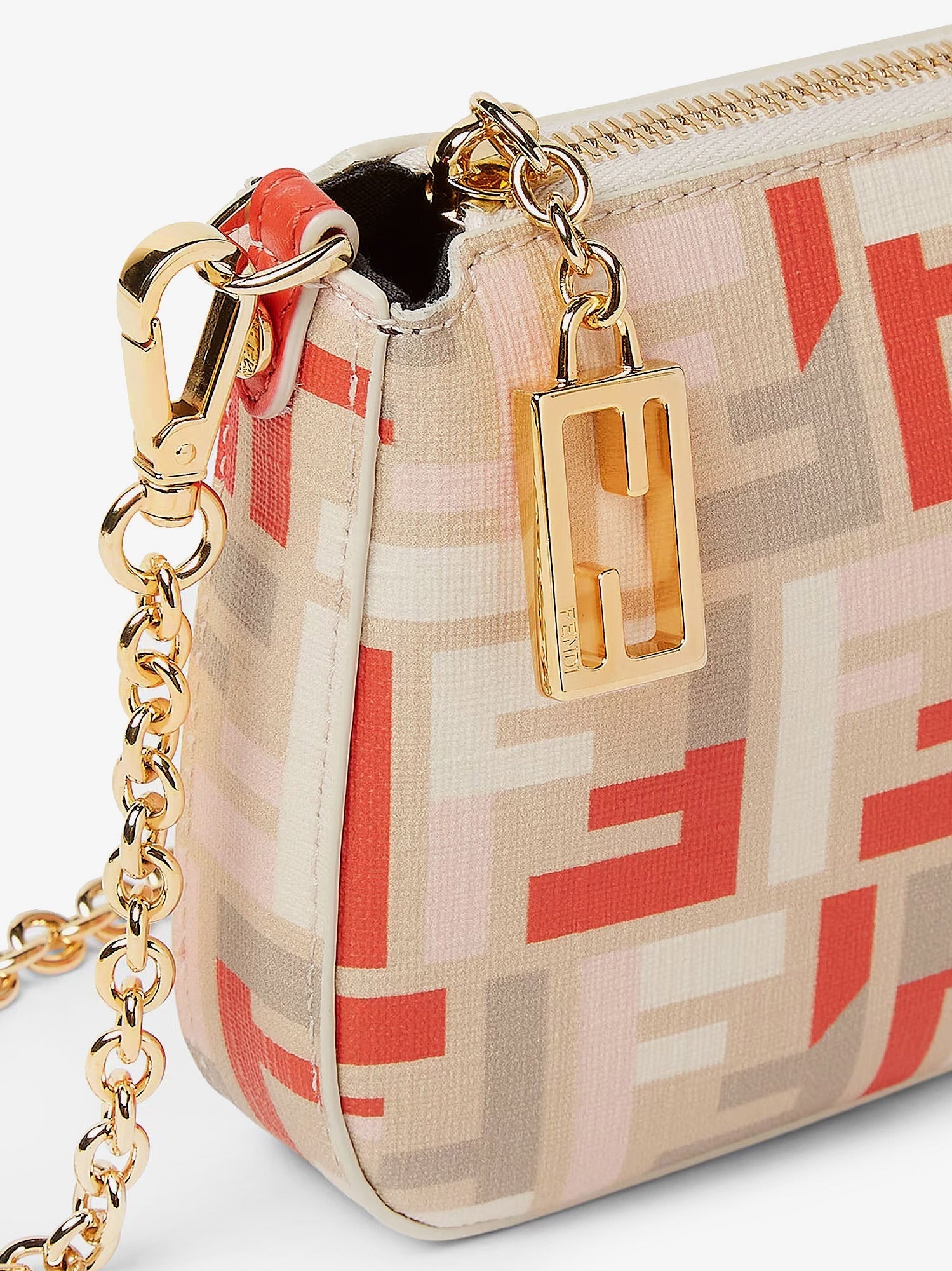 Fendi Pouch Baguette Ff Jacquard Fabric Shoulder Bag - 4