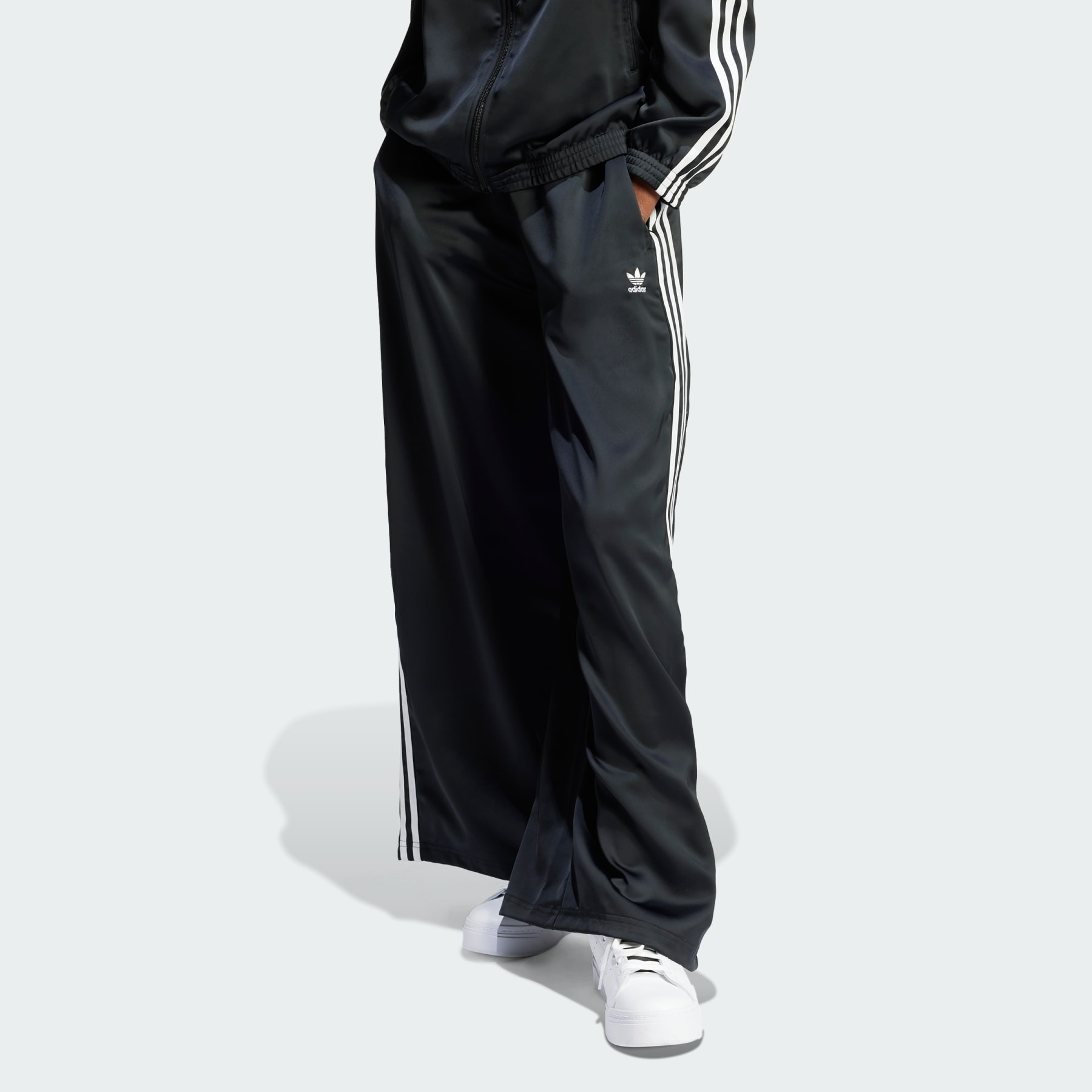 Adicolor Satin Wide Leg Track Pants - 2