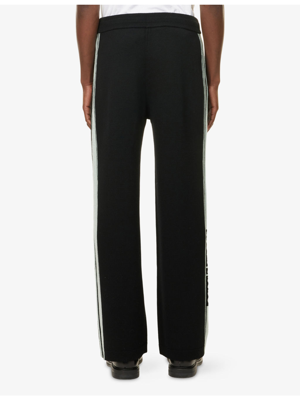 Striped Straight-Leg Wool-Knit Jogging Bottoms - 4