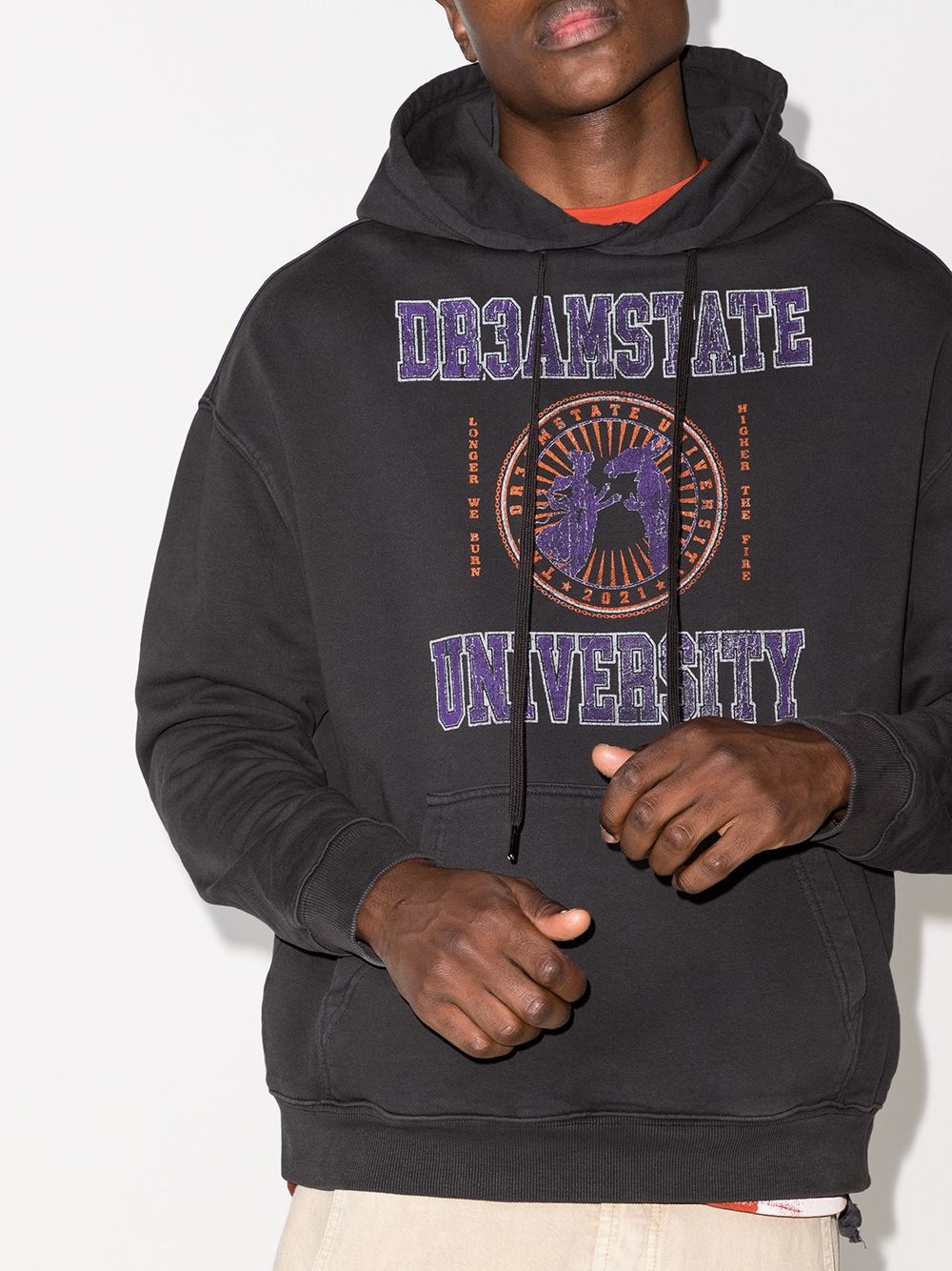 University faded print hooded sweatshirt - 2