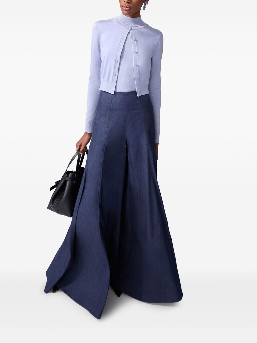 denim palazzo pants - 4