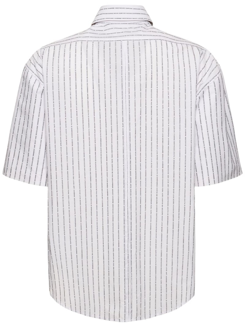 Striped cotton poplin s/s shirt - 5