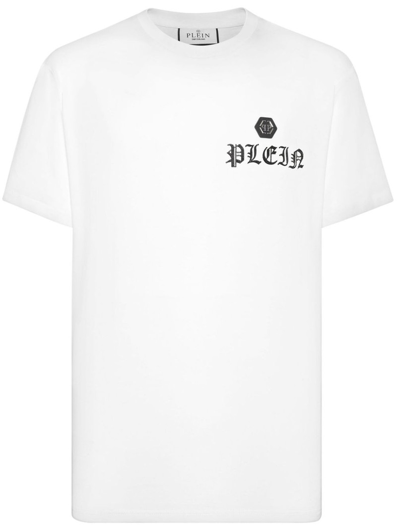 skull crystal-embellished T-shirt 1